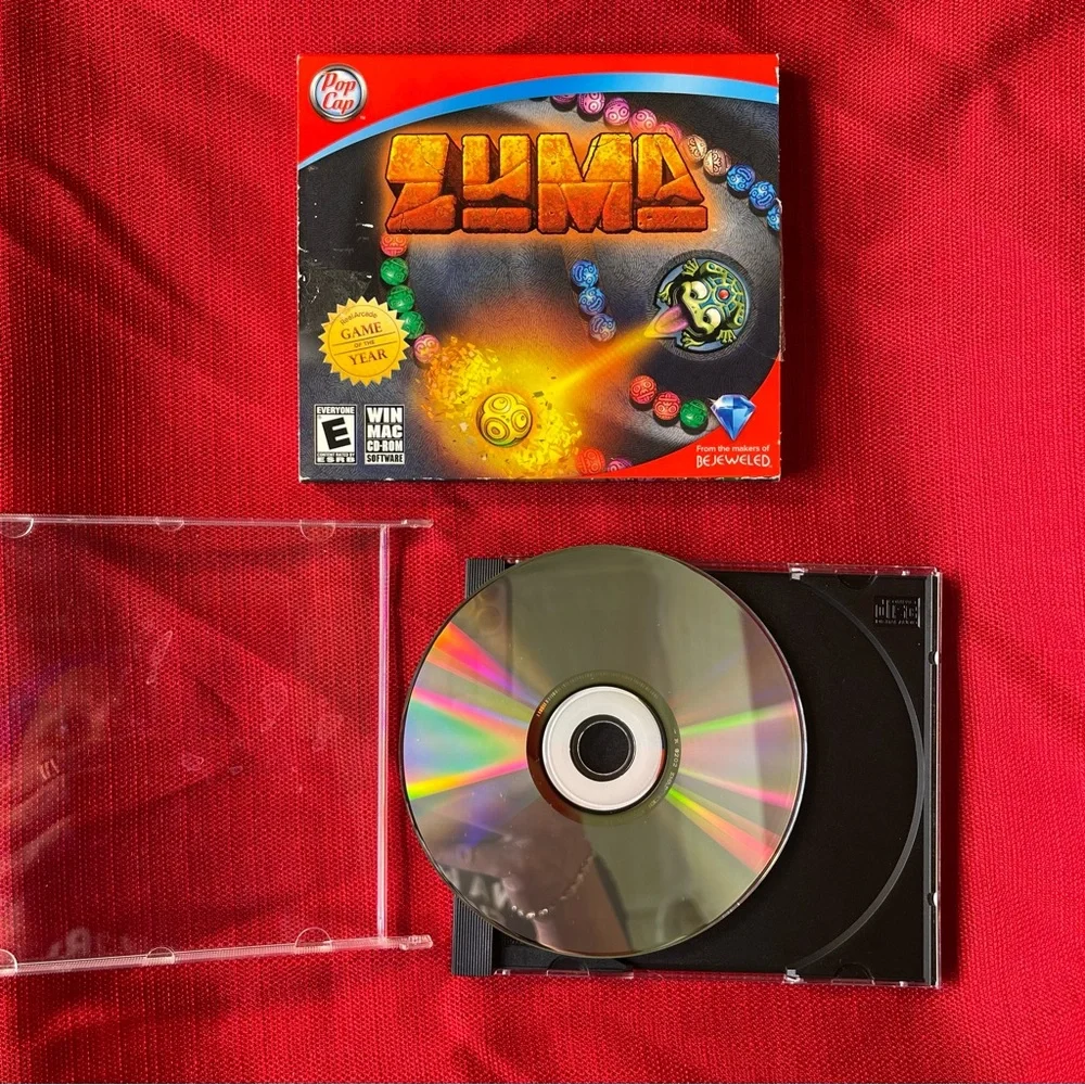 2003 Pop Games Zuma CD Rom Real Arcade Game of the Year From Bejeweled